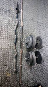 Gym weights and barbells