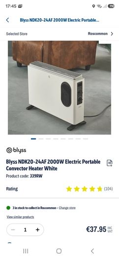Blyss convector heater