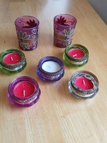 Set of 7 Tealight Holder, 2 New
