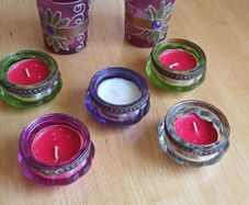 Set of 7 Tealight Holder, 2 New