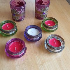 Set of 7 Tealight Holder, 2 New