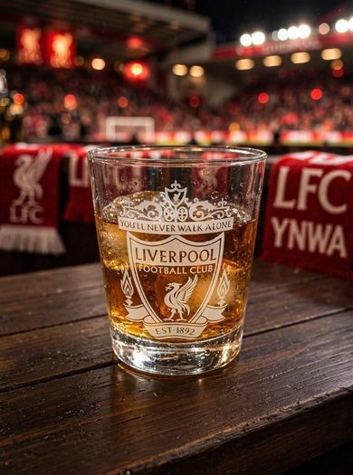 Liverpool FC Laser Engraved Whiskey Glass