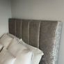 4ft6 (135cm) Double Silver Velvet Fabric Bed With USB Ports Image 3