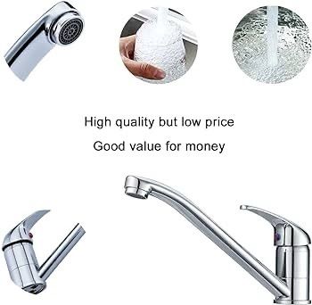 NEW SALE | Sink Mixer Tap Single Lever with Long Swivel Spout Monobloc Faucet Solid Brass Body Chrome