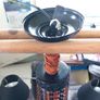 Vintage 6 Arm Quality Chandelier With Amber and Black Drops Image 10