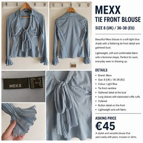 MEXX Blue Tie-Front Blouse