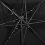 Cantilever Umbrella with Double Top Black 250x250 cm Image 2
