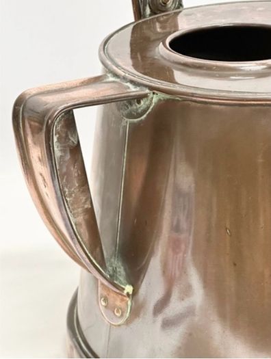 Large Antique copper hot water carrier.