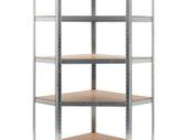 Storage Shelf Silver 90x90x180 cm Steel and MDF