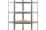 Storage Shelf Silver 90x90x180 cm Steel and MDF