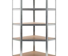 Storage Shelf Silver 90x90x180 cm Steel and MDF
