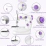 Sewing Machine, Adjustable 2-Speed Double Thread Sewing Machines,Portable Multifunctional Electric Sewing Machine for Beginners with Sewing Kit (FREE POSTAGE) Image 2