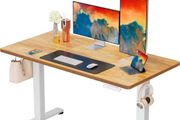 Electric Standing Desk Height Adjustable 120 x 60cm, Sit Stand Desk with 4 Memory Smart Pannel for Home Office with Splice Board