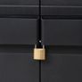 Garden Storage Cabinet with 4 Shelves Black Image 5