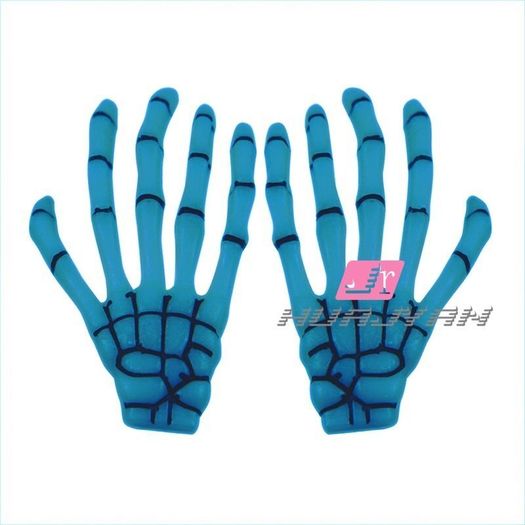 Women fashion skeleton hand bone claw punk hairpin zombie horror hair clip