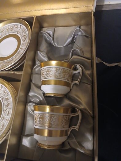 Vintage Royal Chelsea " midas" Dermitase Coffee set,11 piece