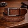 Unisex Premium Genuine Leather Belt Classic Stylish Waist Belt Durable Formal & Casual Designer Belt Image 3