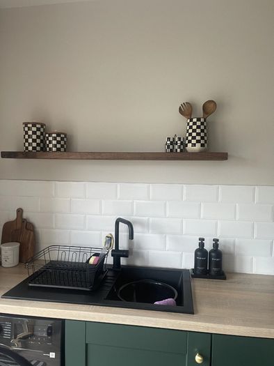 Solid Walnut & Oak Floating Shelves Made to Measure Free Delivery Ireland