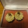 Vintage Clip On Golden Tone Earrings Image 4