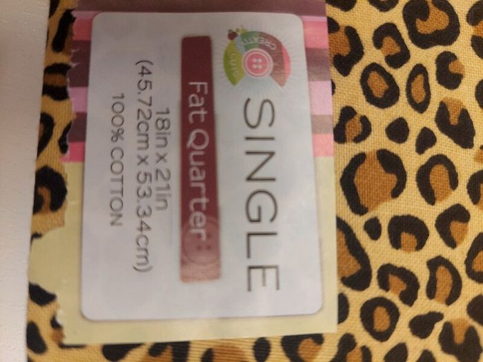 100% Cotton Fabric /Cheetah Ginger