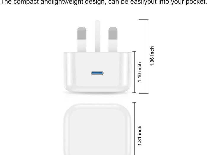 iPad Plug USB C,25W New Apple iPad Charger Plug Fast Charge UK for i Pad Pro 12.9 11 13 inch 4th 5th 6th M4 2024 Generation/Air 10.9 11 13 inch 5th Gen M2 M3/Mini 6 A17 Pro/Pad 10th 2022 A16 11th 2025