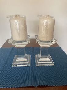 Waterford Crystal Vintage Candle Holders, Pair
