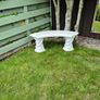 Cast stone curved garden bench x 2 Image 3