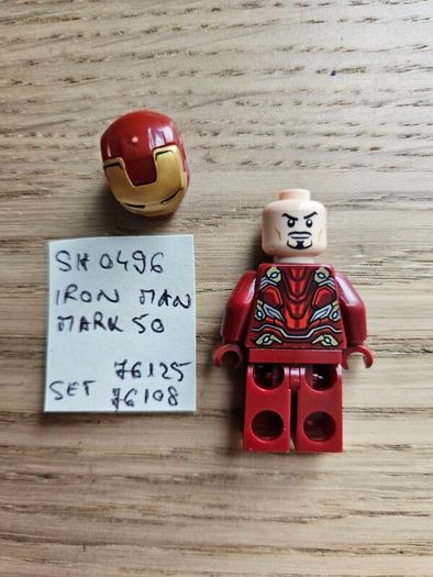 lego sh0496 iron man mk50, set 76125, 76108