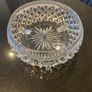 vintage eight inch pressed glass bowl on glass feet Image 5