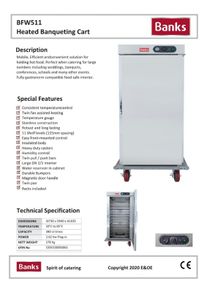 Heated Banqueting Cart