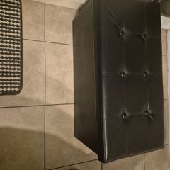 blanket box black leatherette