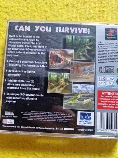 Jurassic Park The Lost World PlayStation1 Ps1 PlayStation2 Ps2 Games Original