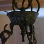 Vintage Chandelier 9 Bulbs Arms  Brass/Bronze  (green patina) H-26" x 23" Image 7