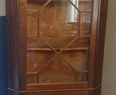 Mahogany corner display cabinet