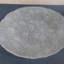 Large Vintage Frosted Glass Fruit Bowl/Round Platter/Centrepiece With a Floral and Foliage Pattern in the Lalique Style, but Unknown Maker Image 2