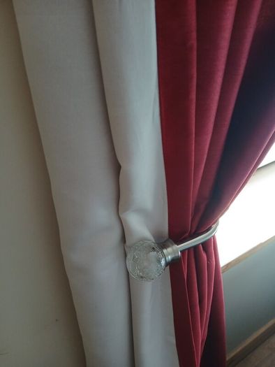 Red curtains