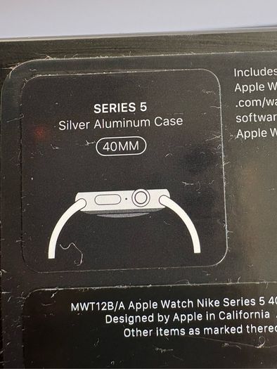 Apple Watch Nike Series 5 (40mm, Silver Aluminium) Boxed (Model A2092)