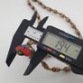 Vintage Venetain Style delicate Dotted Glass Beads & Old Face Glass Pendant Necklace Image 3