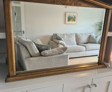 Elegant Gold Overmantle Mirror  Large Statement Piece