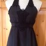 BNWT Vila Black Halter Neck Top Size M Image 2