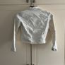 Cream denim jacket Image 3