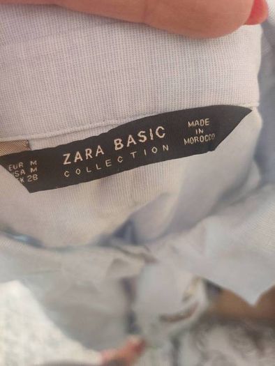 Zara Basic Collection blue army style ladies shirt size M UK10 EU38 Postage included