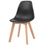 Dining Chairs 6 pcs Black Plastic Image 3