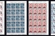 1967 Vatican City Views of the Vatican stamps block of 20 Mint Never Hinged (MNH)