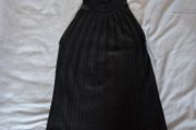 Black sparkly pleated top, size 8