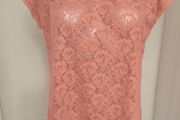 T.R.E.N.D O.N.E Young orange lace top size L UK16 EU44 Postage included