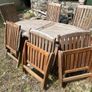 Hardwood extendable patio table Image 4