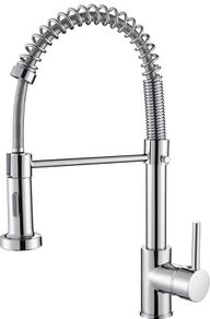 Kitchen Sink Mixer Tap, Spring Kitchen Faucet with Pull Down Sprayer, 2 Spray Modes High Arc Single Handle Lever Kitchen Tap MULTIPLE COLOURS AVAILABLE (FREE POSTAGE)