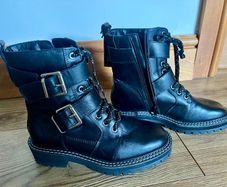 New M&S black leather boots