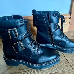 New M&S black leather boots